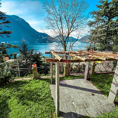 La Castignola Con Vista Di E Giardino Condiviso * Лугано